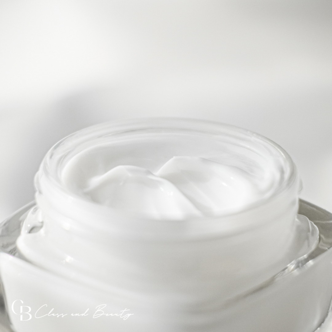 Jar of moisturizing cream used to repair the skin barrier.